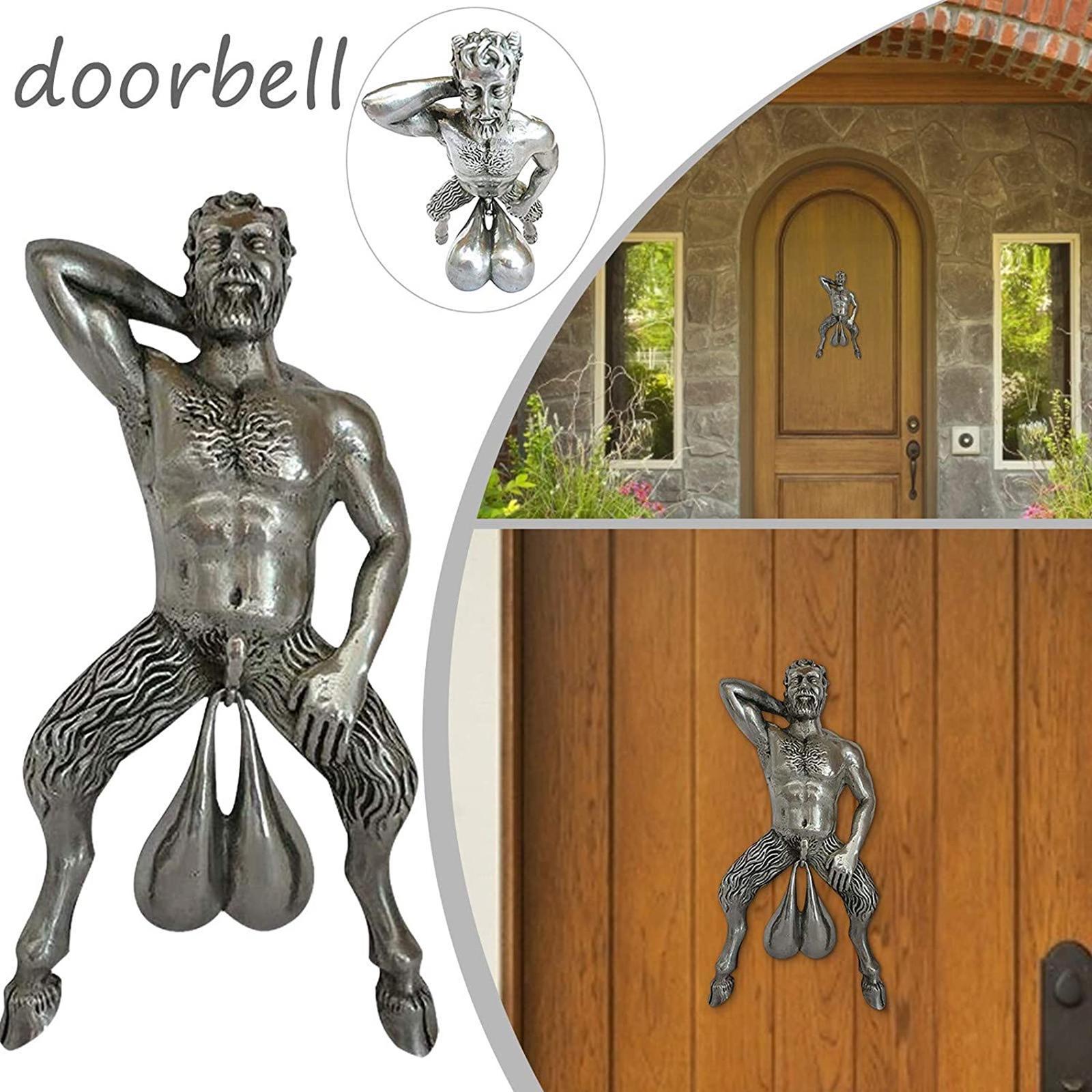 Door Knocker Wall Sculpture Ornament Home Decor Resin Statue Figurine