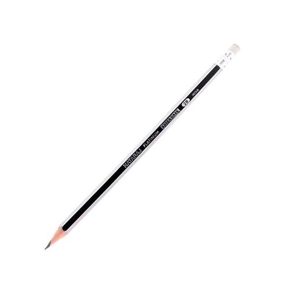 Bút Chì Gỗ 2B Nataraj Platinum Extra Dark NA-2B - Thân Đen