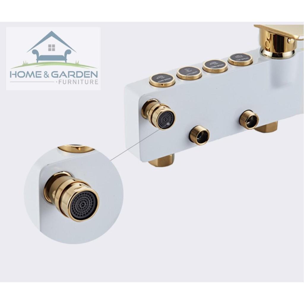 Bộ sen cây tắm nóng lạnh 4 nút chế độ model S-Class cao cấp Home and Garden
