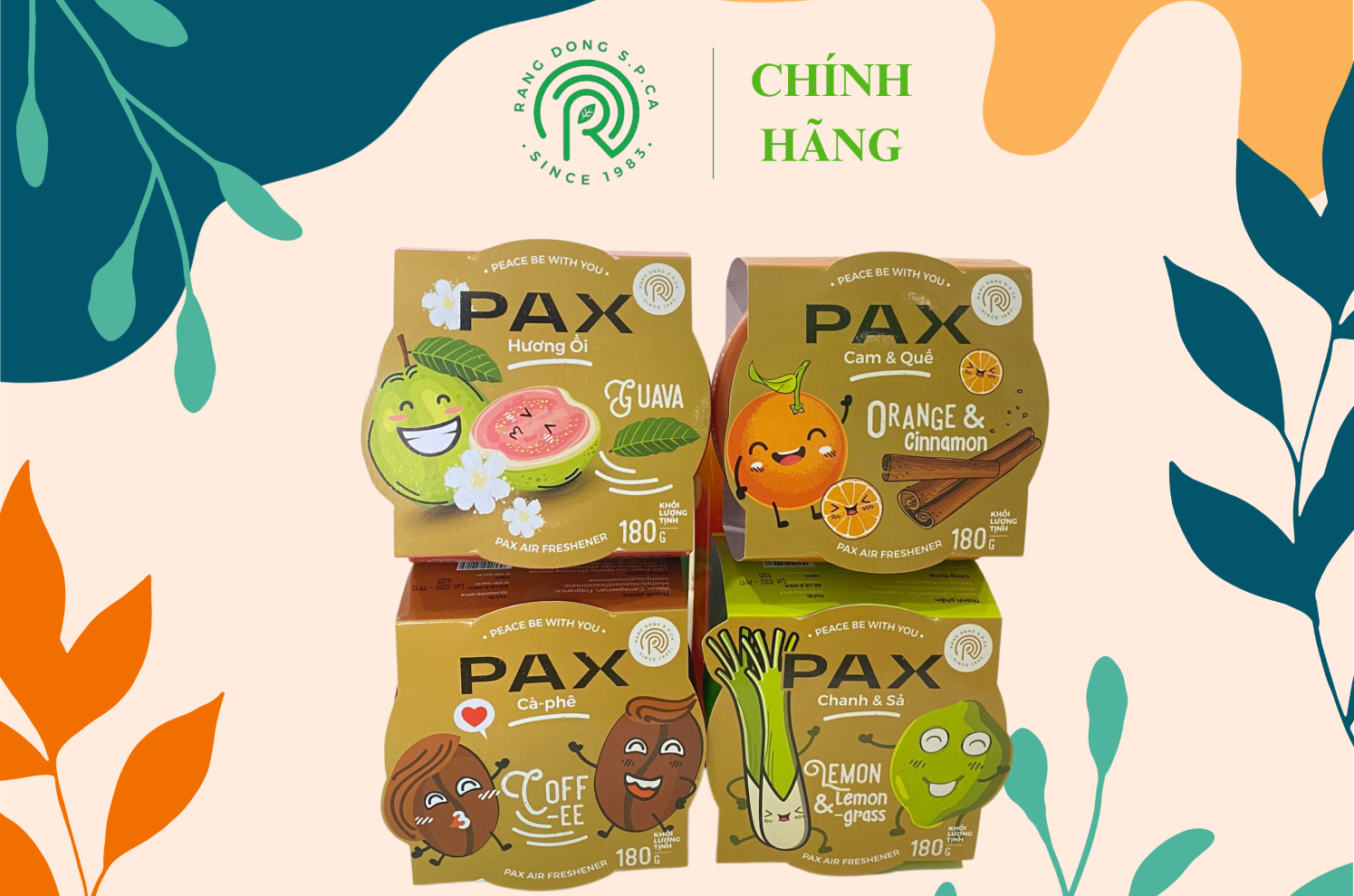 Sáp thơm mặt cười Pax 180g - Giao Mẫu Ngẫu Nhiên