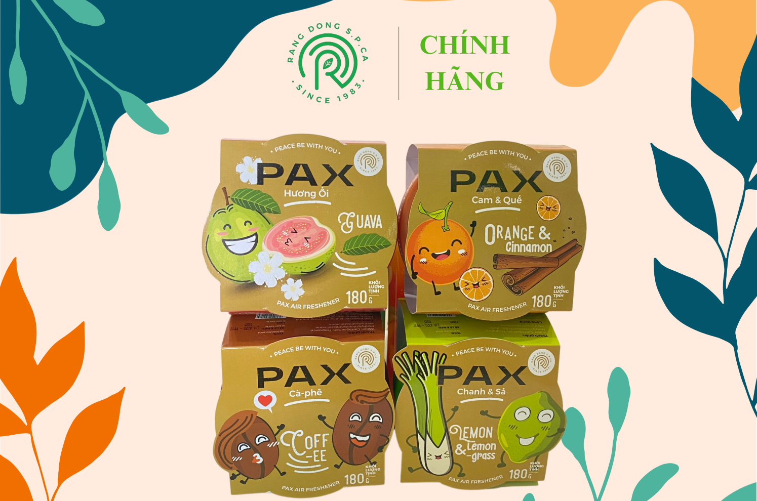 Sáp thơm mặt cười Pax 180g