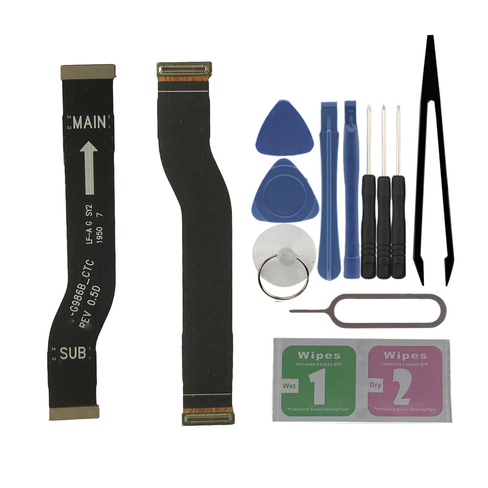 LCD Motherboard Connector Flex Cable Kit, Replacement for S20 Plus G986U G986B Phones