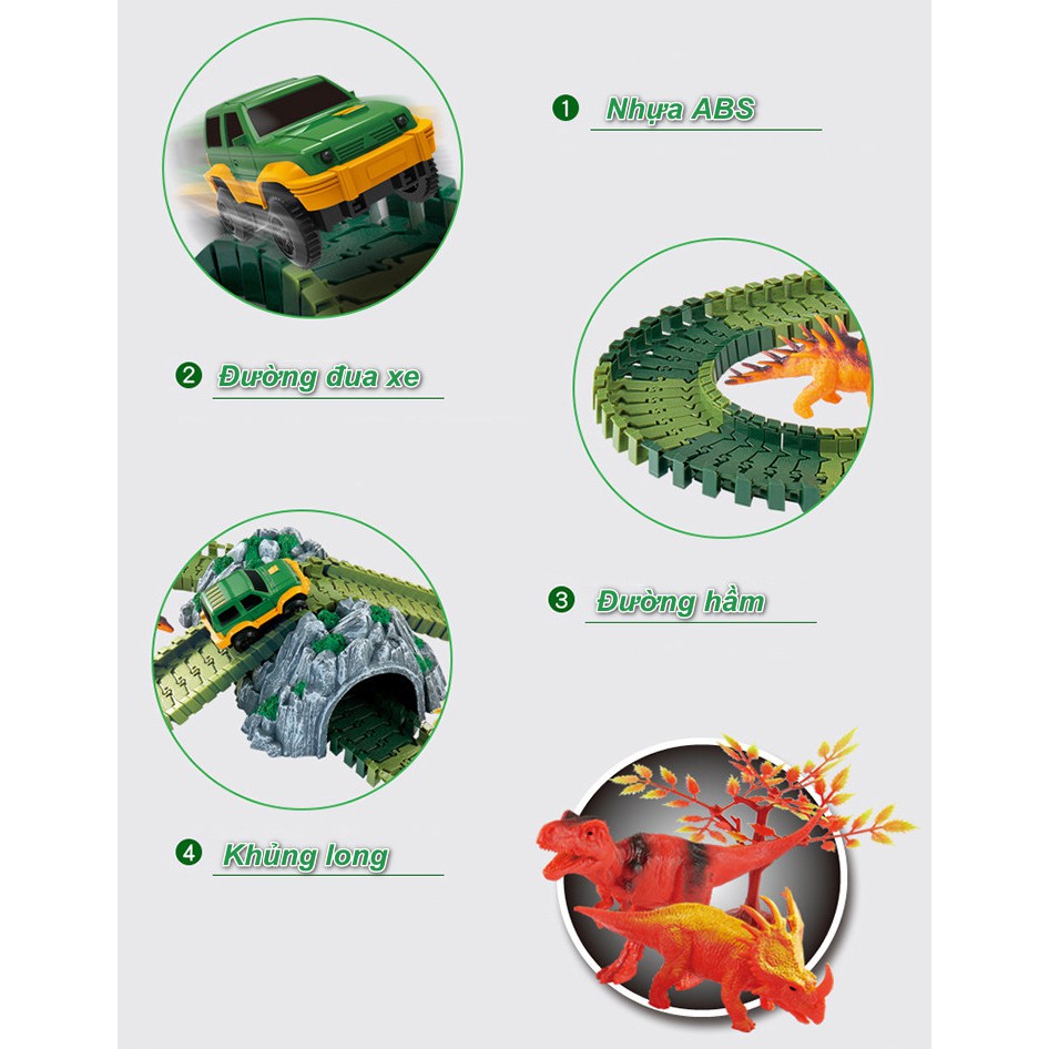 Đồ Chơi Thám Hiểm Công Viên Khủng Long 144pcs DINOSAUR Explorer