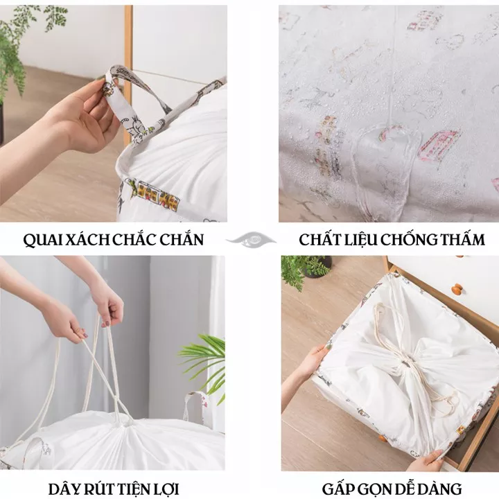 Túi Đựng Quần Áo 100l Có Dây Rút