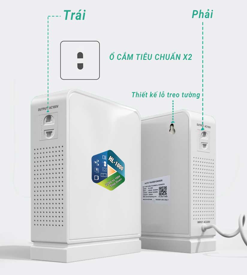 Biến Áp Đổi Nguồn 220v ra 100v công suất Từ 1000 - 3000 VA