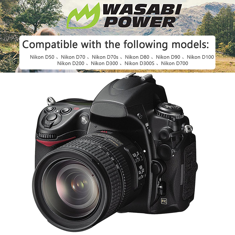 Combo 1 Viên Pin Và Sạc Đôi WASABI EN-EL3E Cho Nikon D90 D300 D700 D70 - Hàng Nhập Khẩu