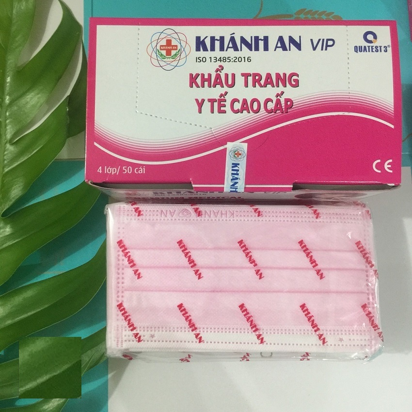 HỘP 50 CÁI KHẨU TRANG Y TẾ 4 LỚP KHÁNH AN