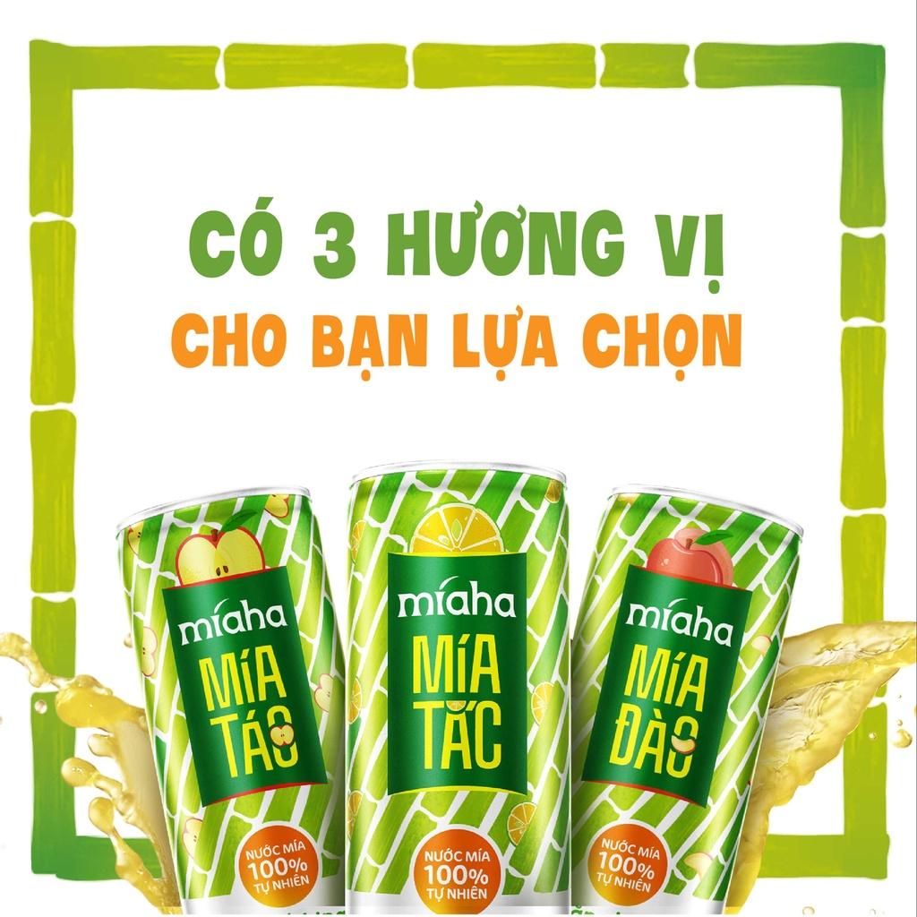 Combo_6_Lon Nước Mía Tắc Tự Nhiên MÍAHA dung tích 240ml/Lon