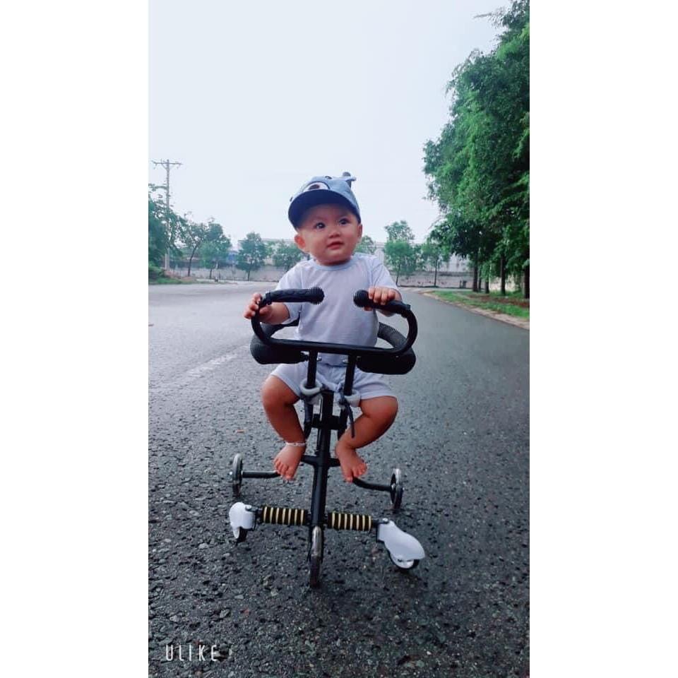 Xe Đẩy Du Lịch 5 Bánh Gấp Gọn, Bánh Xe Có Đèn
