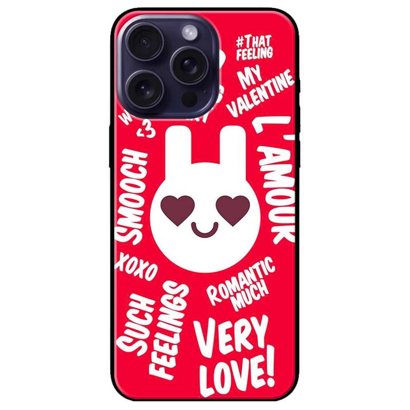 Ốp lưng dành cho Iphone 15 - Iphone 15 Plus - Iphone 15 Pro - Iphone 15 Pro Max - Thỏ LOVE Đỏ - Hàng Chính Hãng