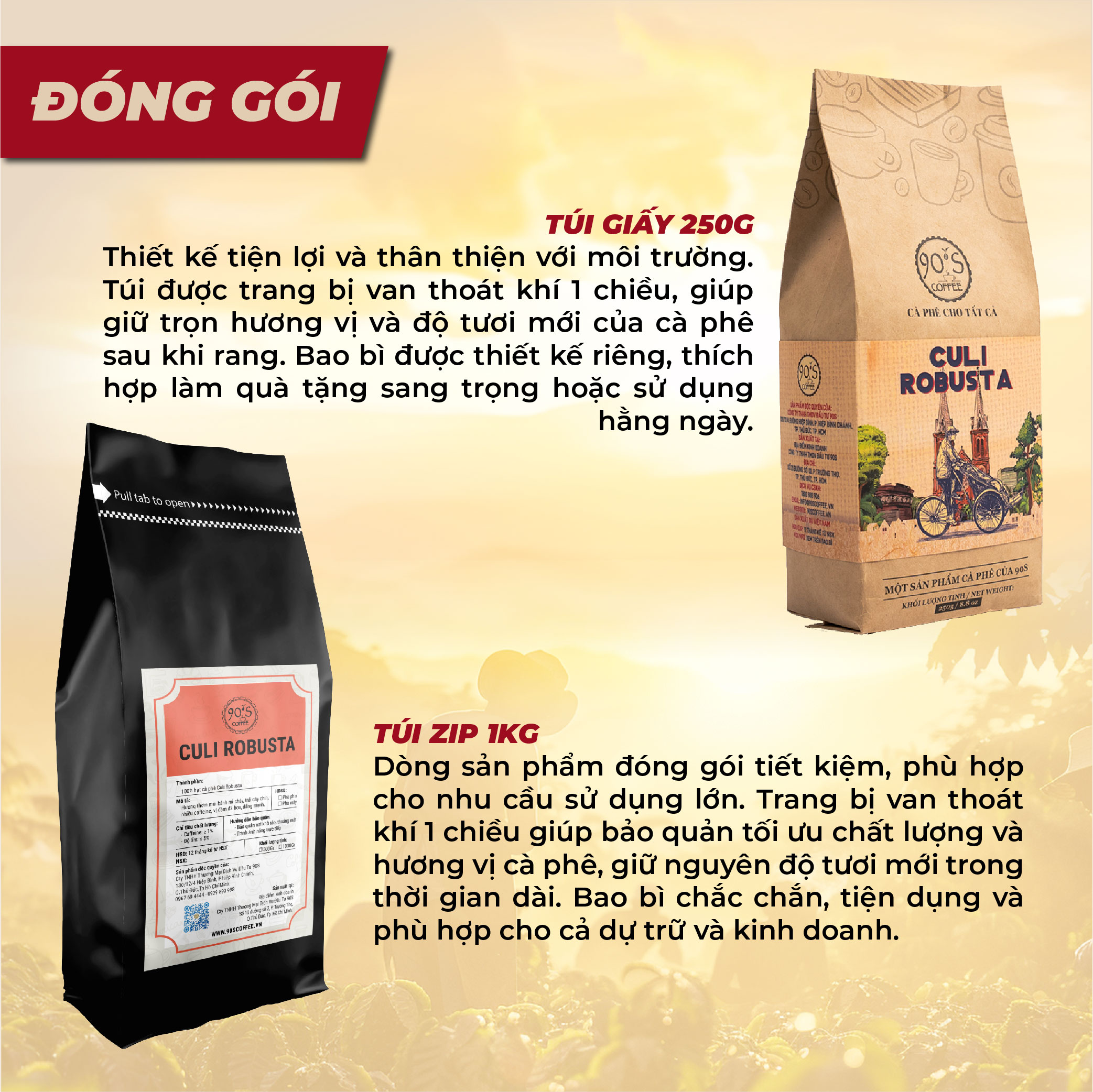 Cà Phê Culi Robusta Nguyên Chất Rang Mộc - Gu Đắng Mạnh Thơm Nồng Hậu Vị Sâu | 90S COFFEE