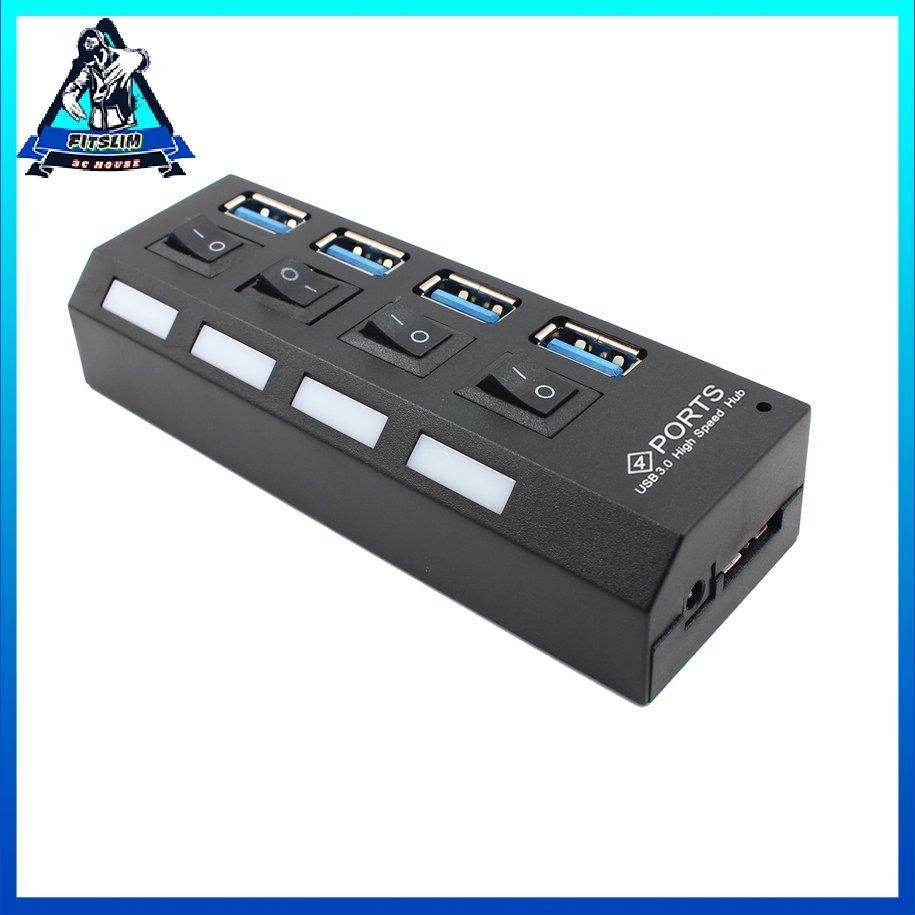 Trung tâm tốc độ cao USB 3.0 di động với bốn cổng riêng biệt nguồn điện
