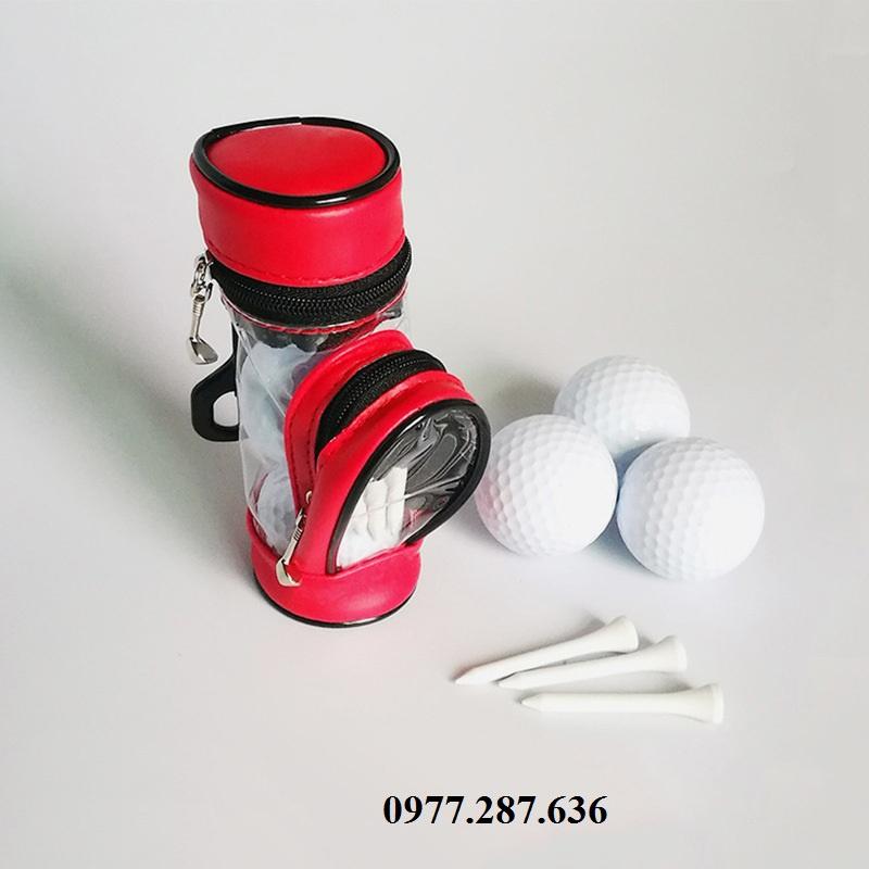 Túi đựng bóng golf và tee có móc khóa đeo sườn tiện lợi TB001