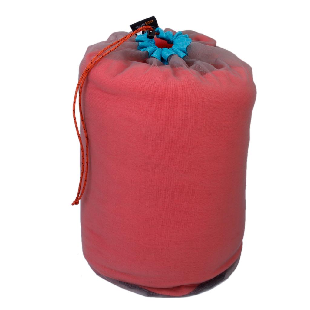2 Pieces Mesh Drawstring Bag Mesh Stuff Sack for Camping Outdoor Sports S+XL