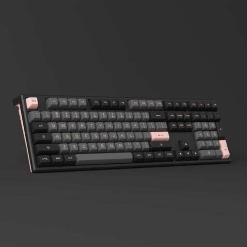 Bàn phím cơ AKKO MonsGeek MG108 Black&Pink (RGB / AKKO sw v3) - Hàng Chính Hãng