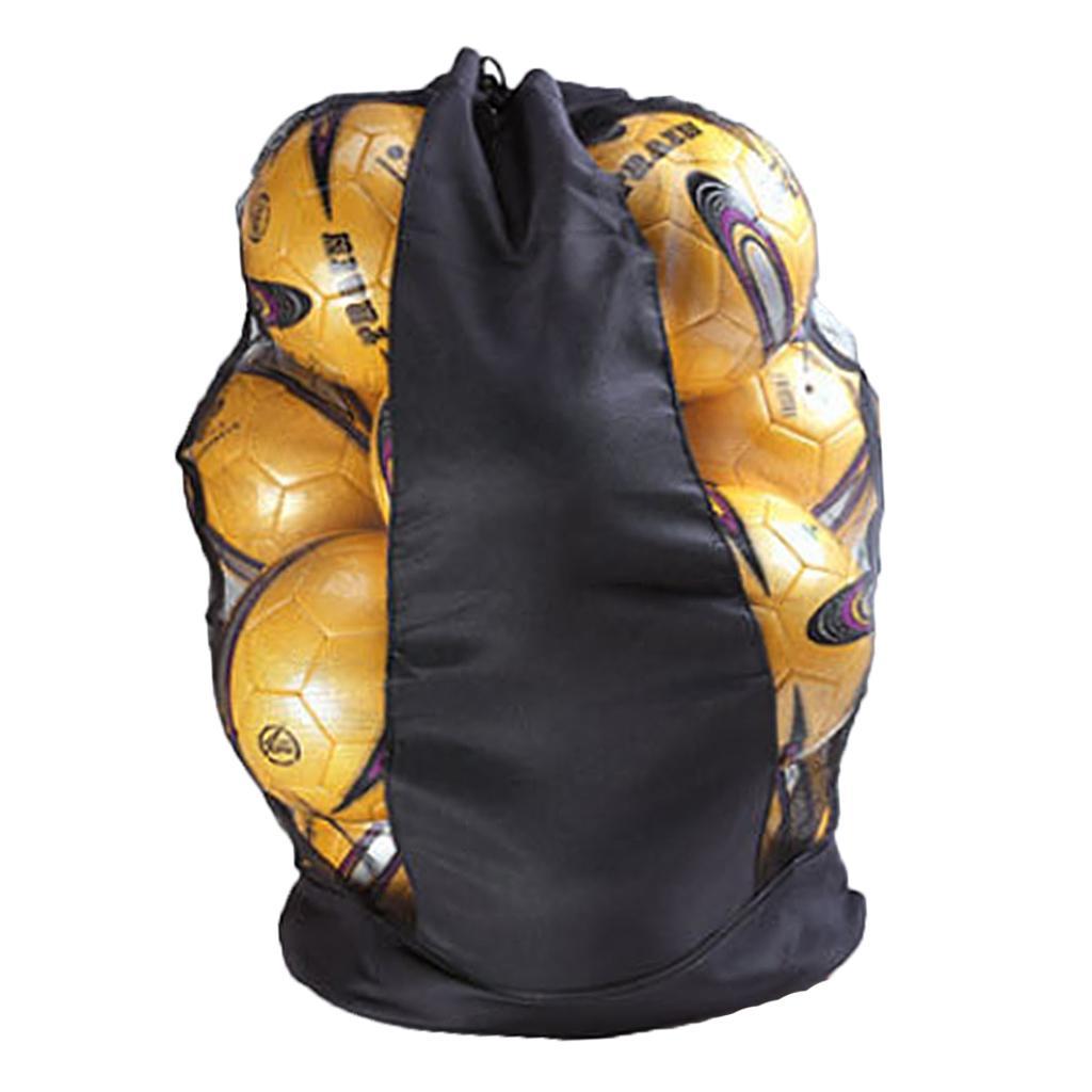 Large Heavy Duty Soccer Ball/Basketball/Volleyball Mesh Bag Adjustable Shoulder Belt
