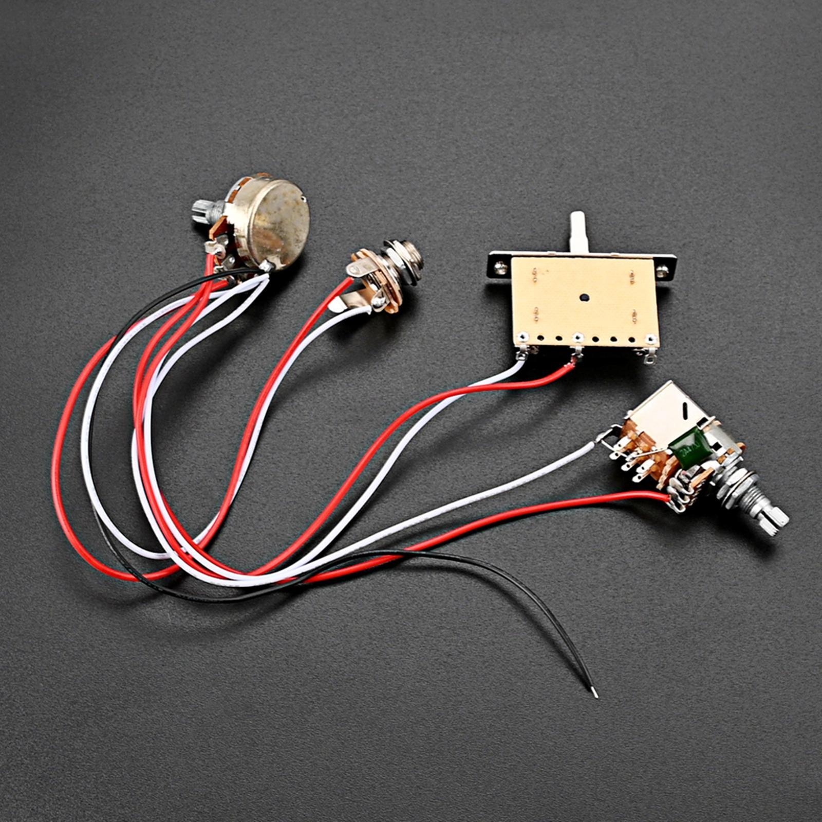Guitar Push Pull Switch Wiring Harness B500K Prewired for Electric Guitar Replace Parts
