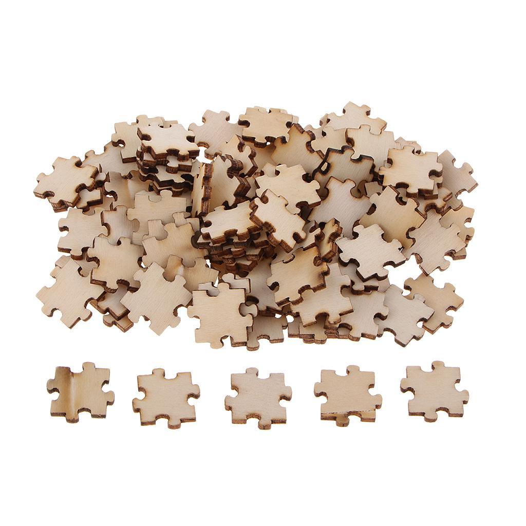 100pcs/pack Wooden Embellishments Crafts Unfinished Wood Chips DIY Crafts