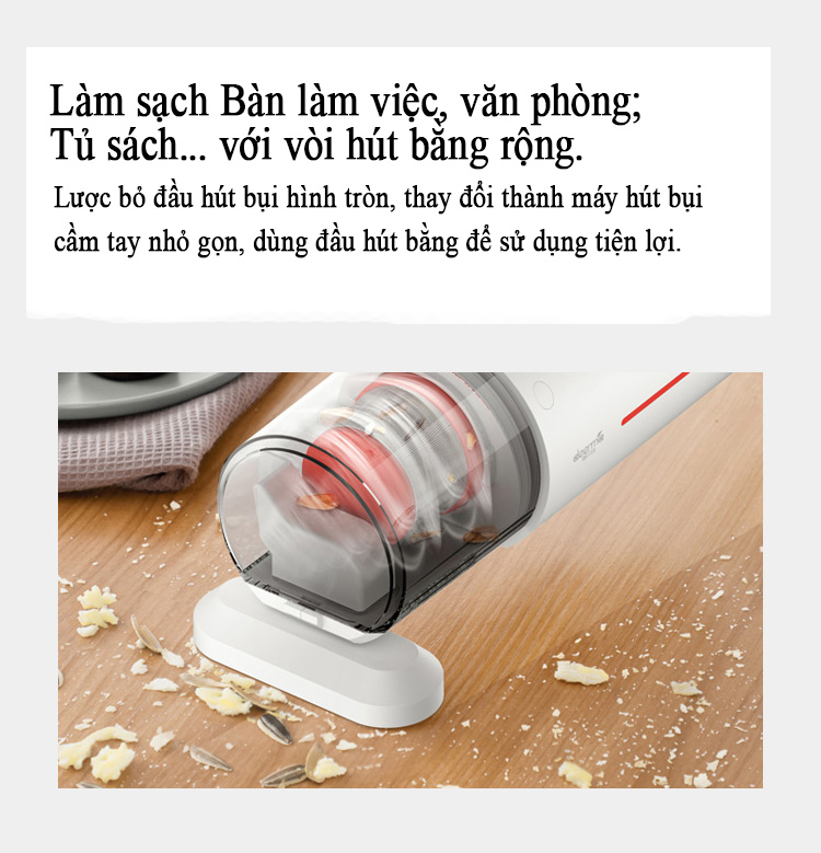 Máy Hút Bụi Giường Nệm, Sofa, Chăn Mền, Xe Hơi (không dây) - Hàng Chính Hãng