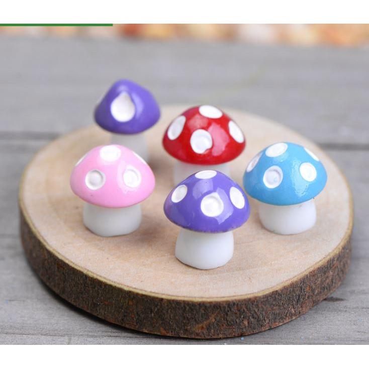 Cây Nấm Mini - trang trí bể cá, terrarium giao màu ngẫu nhiên