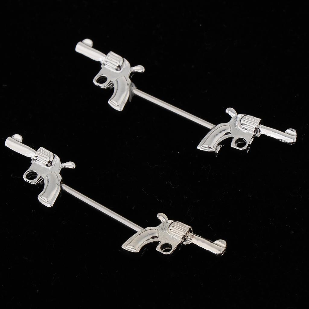 2Pcs 316L Stainless Steel     Shape  Bar  Body Jewelry Piercing