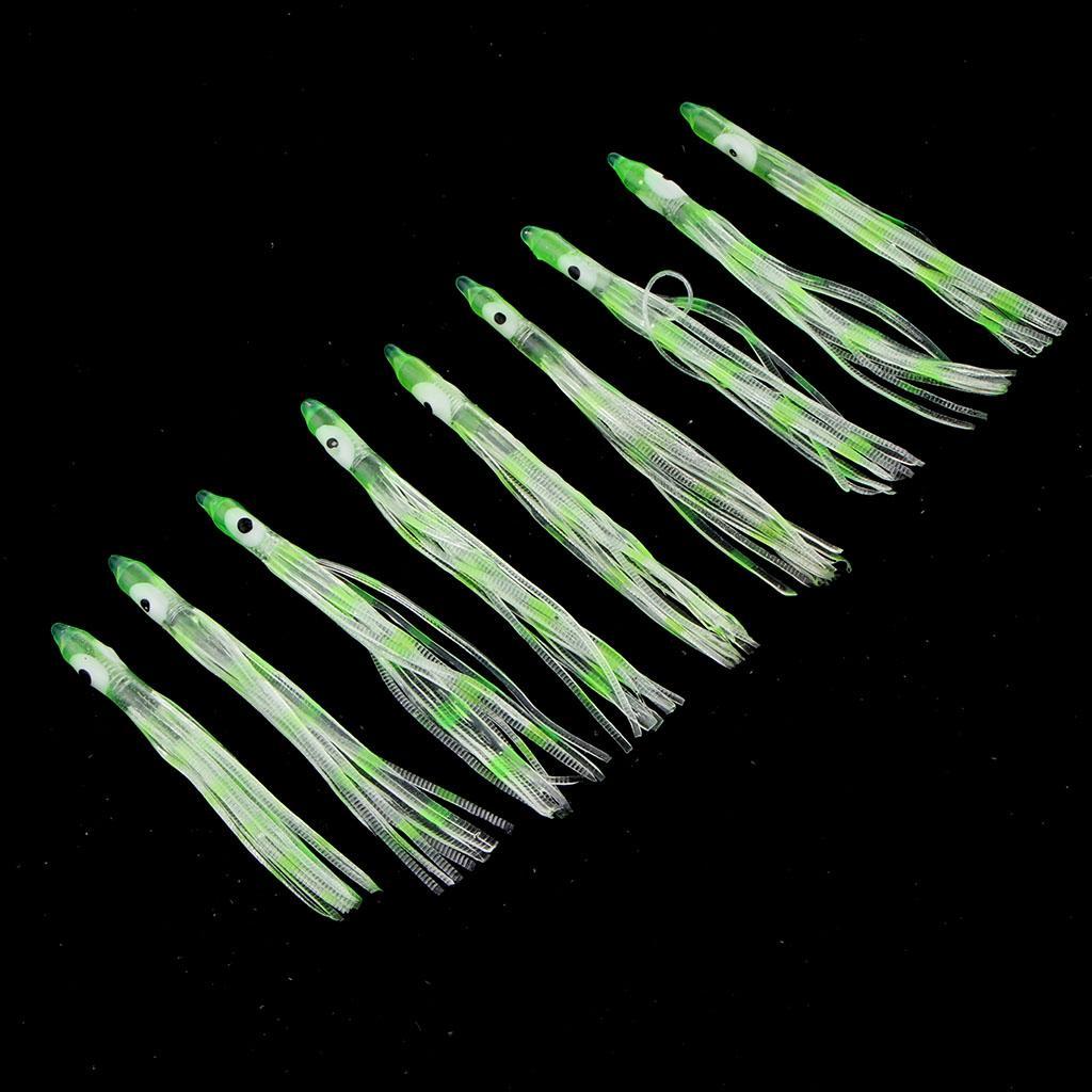40pcs Fishing Lures Squid Octopus Skirts Lures Soft Baits Crankbaits