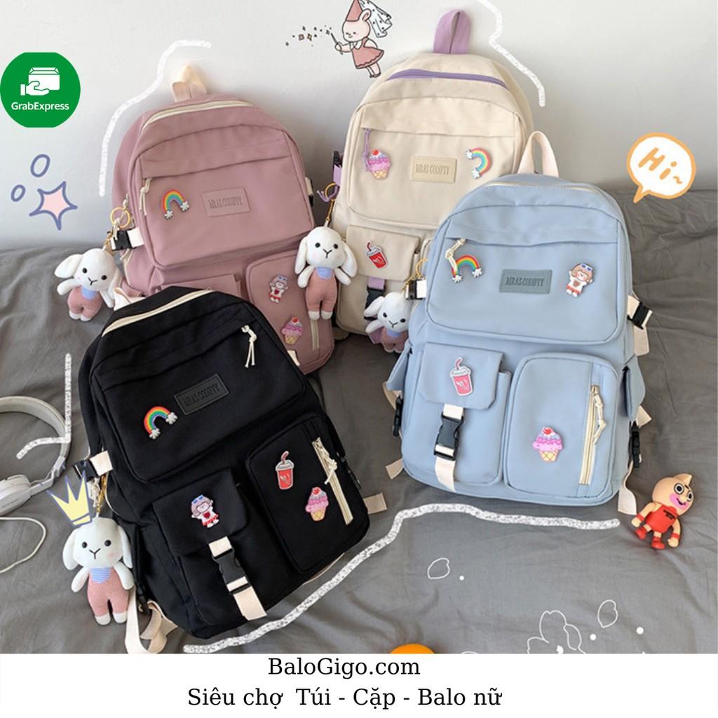 Cặp đi học tặng 4 sticker gắn sẵn y hình siêu xinh G243 - BaloGigo