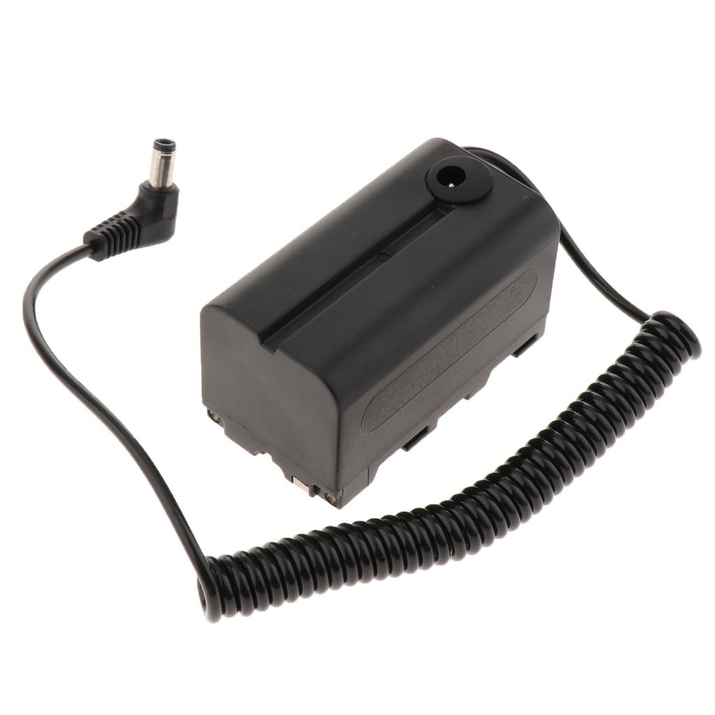 Bộ Ghép Nối Pin Giả Pin NP-F750 / F970 / F550 Cho Máy Quay Phim Đèn LED YONGNUO