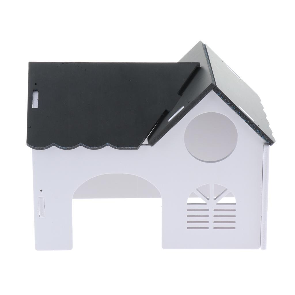 1 Pc Hamster Hedgehog Guinea Pig Wooden Villa Small Animals Wood House