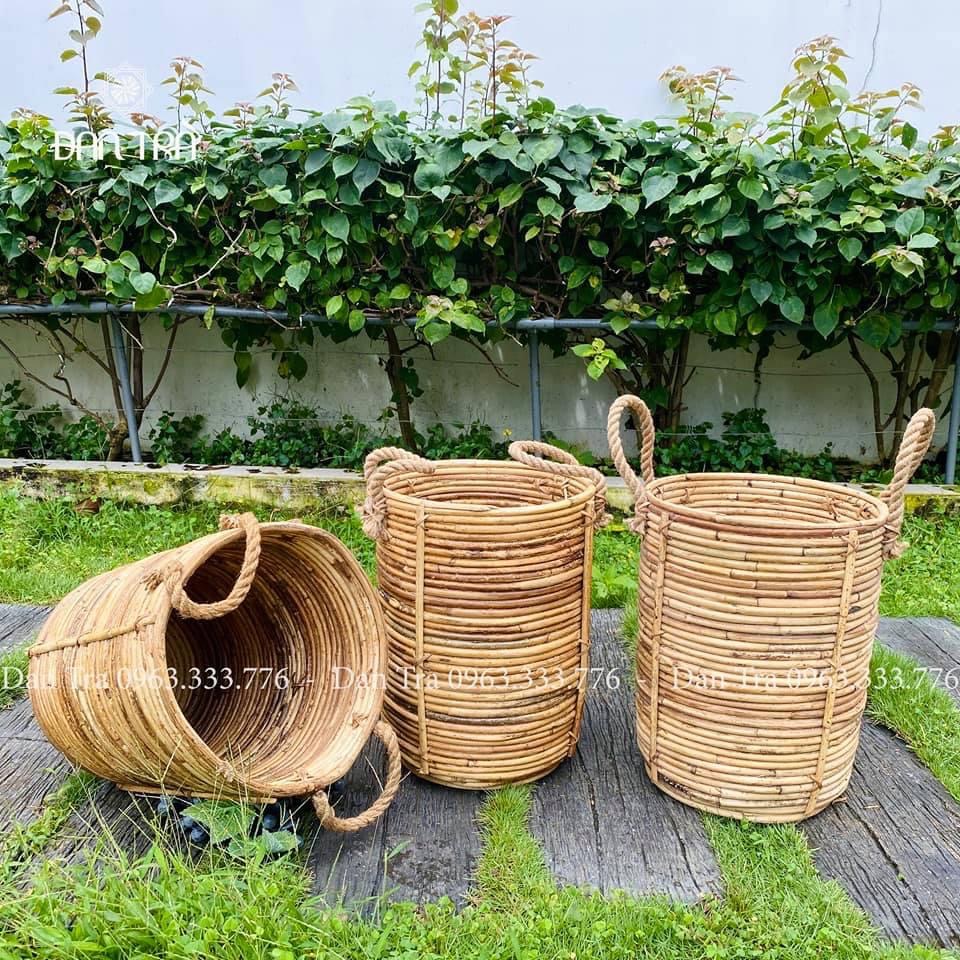 [GIÁ XƯỞNG] Sọt Mây Rustic Cổ Điển - Sọt Mây Tre Đựng Quần Áo