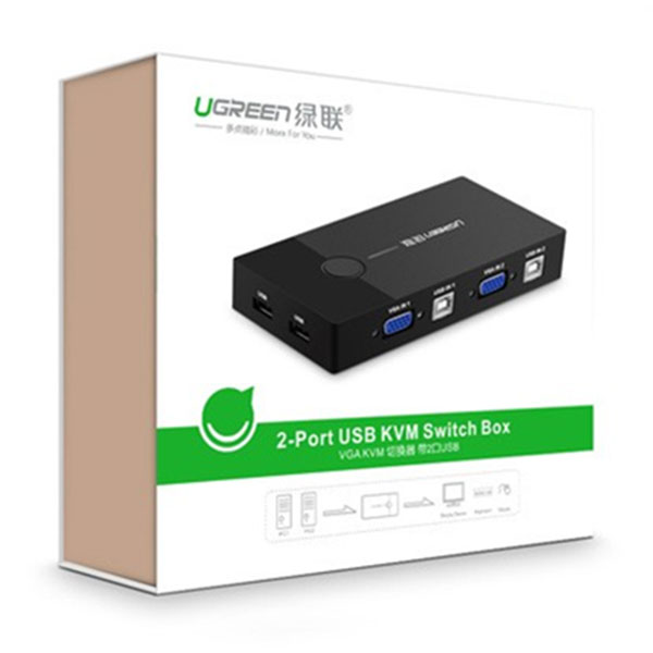 Bộ Chuyển Tín Hiệu 2 CPU Dùng 1 Màn Hình KVM Switch USB Ugreen 30357 - Hàng Chính Hãng