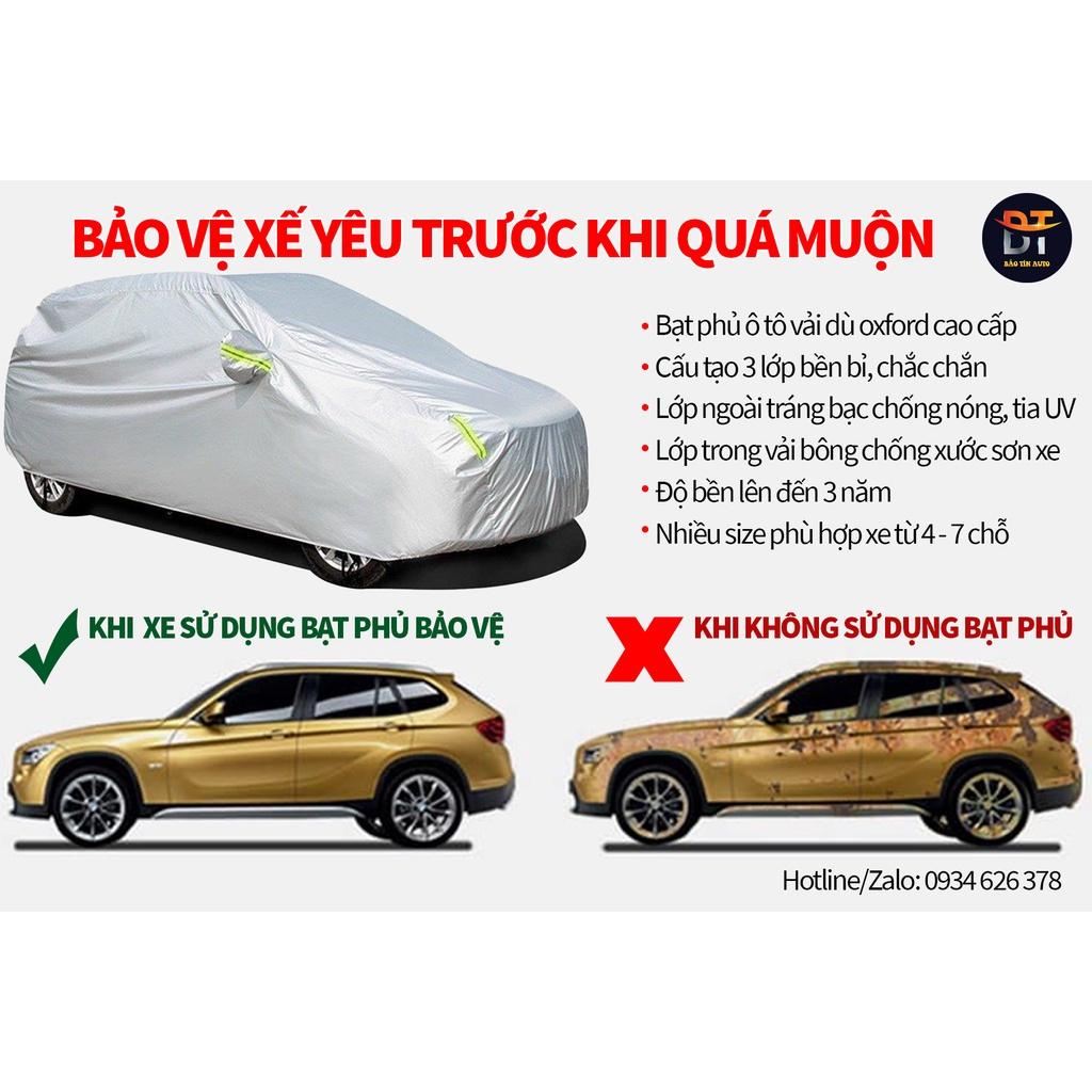 Bạt che kín bảo vệ xe ô tô Honda City tráng bạc 3 lớp vải dù Oxford , bạt phủ trùm bảo vệ xe oto