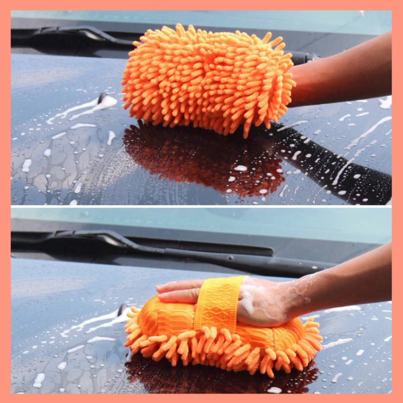 Miếng san hô rửa xe Microfiber siêu mịn tiện dụng (màu sắc ngẫu nhiên)