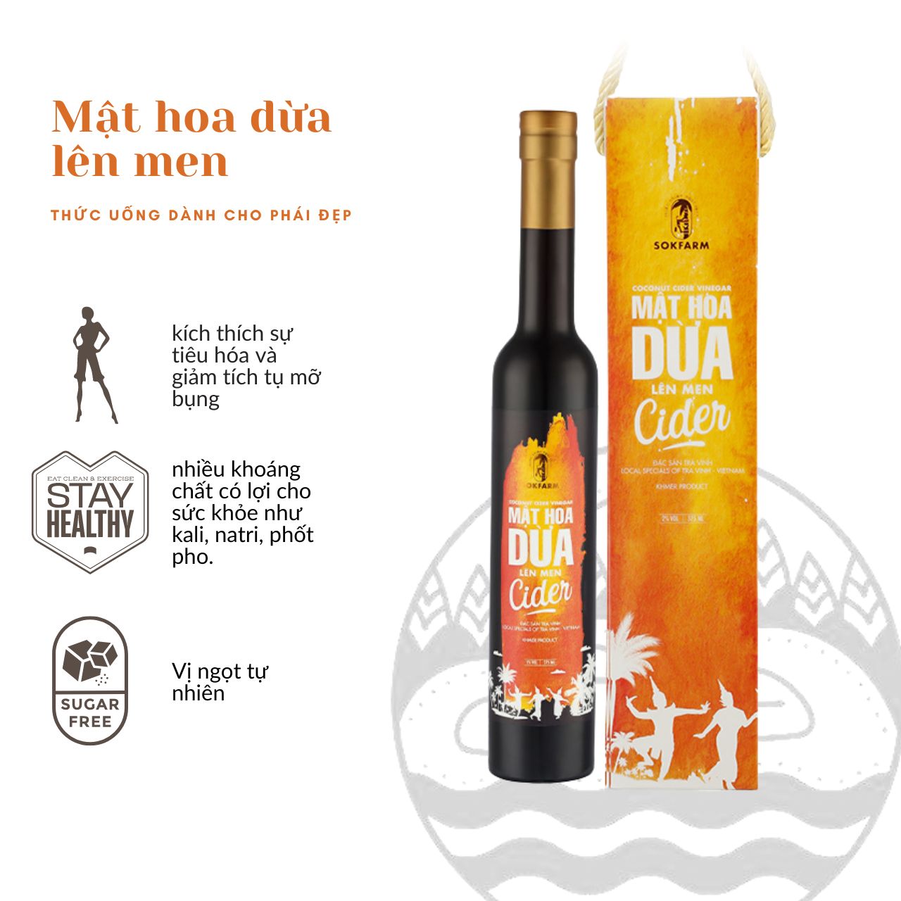 MẬT HOA DỪA LÊN MEN - CIDER - 375ml - Thức uống dành cho phái đẹp