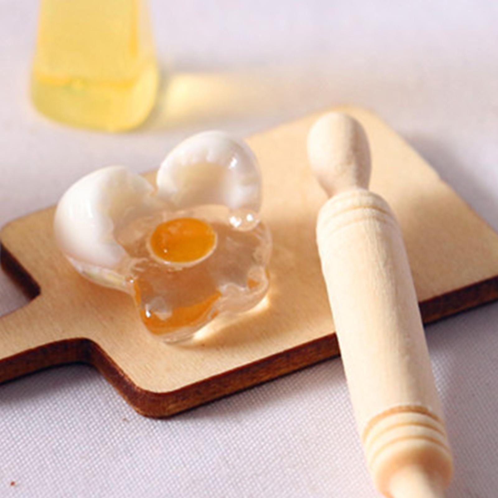 5Pcs/Set 1/12 Girl Rolling Pin Egg Bowl Set Doll House Kitchen Furniture