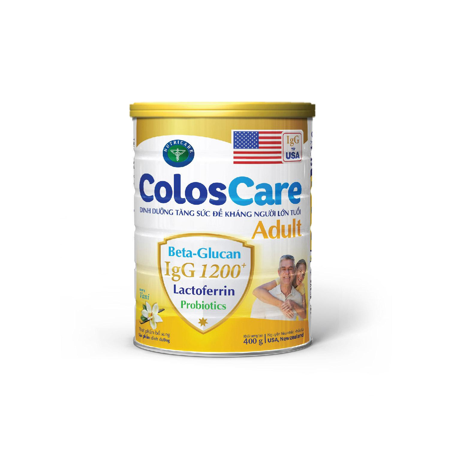 Sữa ColosCare Adult - dinh dưỡng tăng sức đề kháng người lớn tuổi