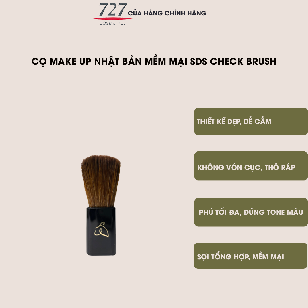 Cọ trang điểm 727 Sept Deux Sept Check Brush tán phấn chuyên nghiệp Nhật Bản