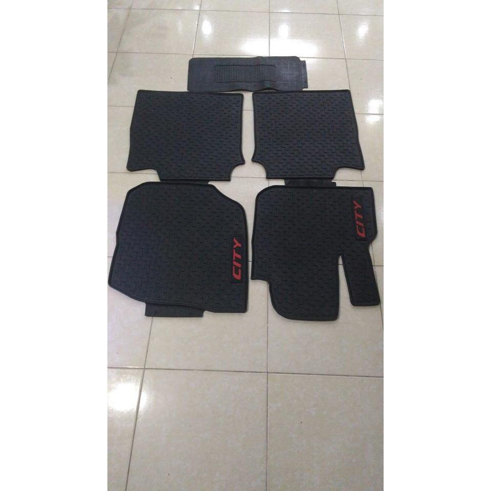 City, thảm lót sàn cao su honda city 2015-2019 ko mùi, cao su đúc