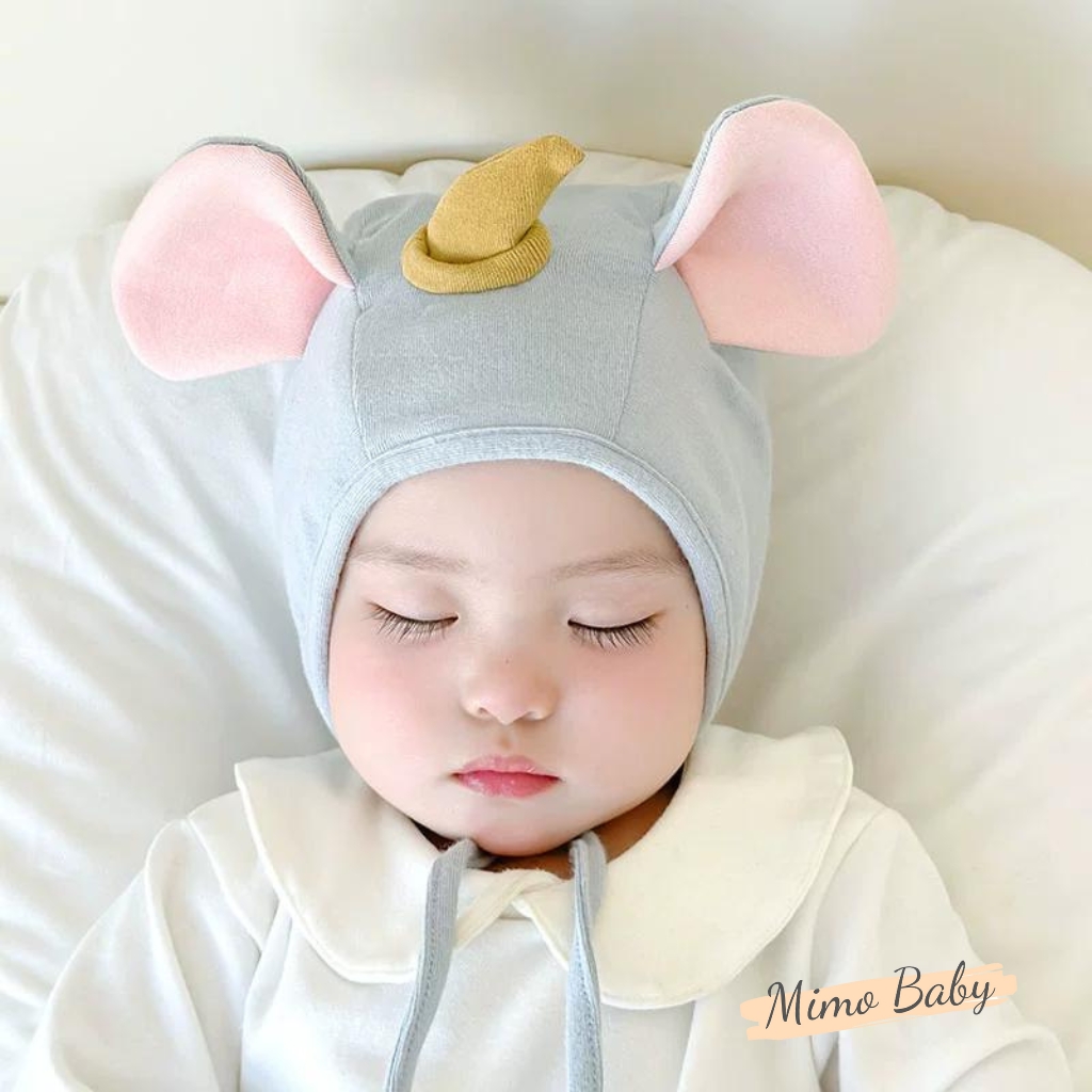 Mũ cotton cao cấp hình chú voi con đáng yêu cho bé MD246 Mimo Baby