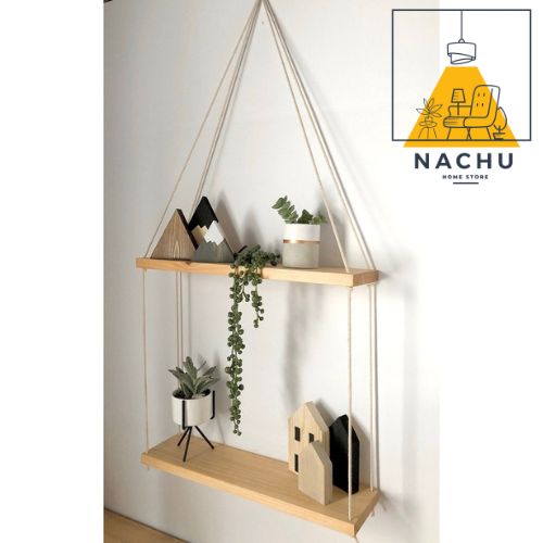 Kệ Treo Tường Gỗ Thông Dày 1.3 cm  x Rộng 13.5 cm x Dài 40 cm Dùng Trang Trí