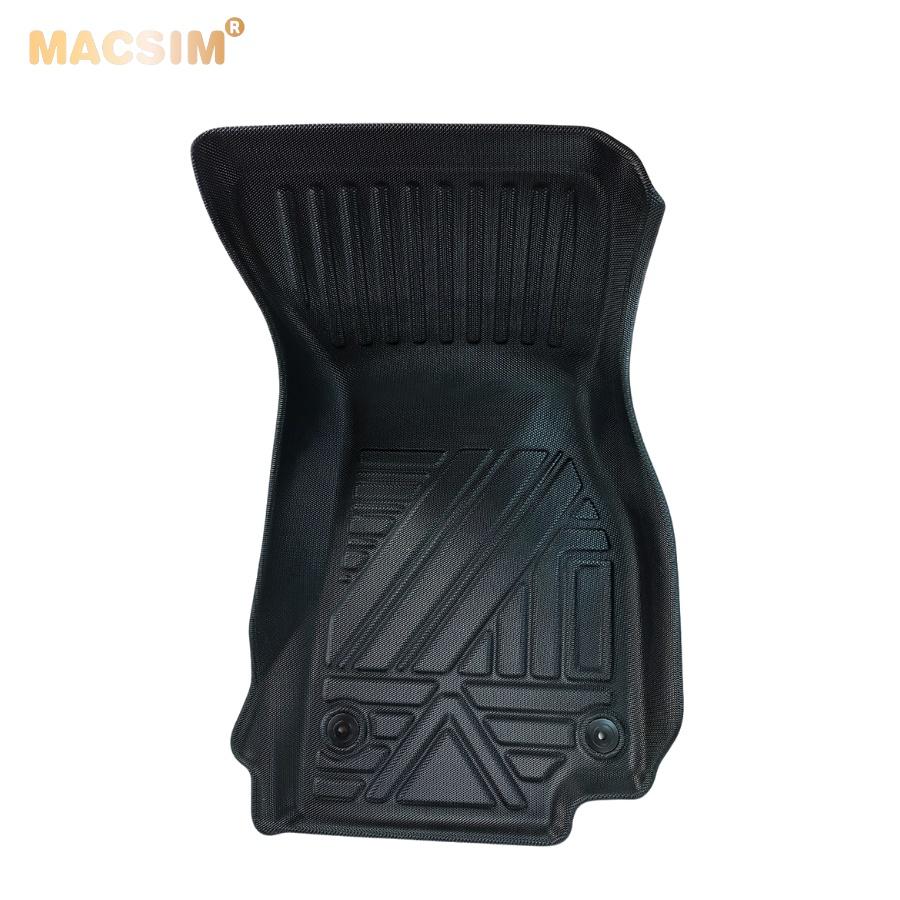 Thảm lót sàn xe ô tô Audi A7 2019 - 2021 Nhãn hiệu Macsim chất liệu nhựa TPE cao cấp màu đen