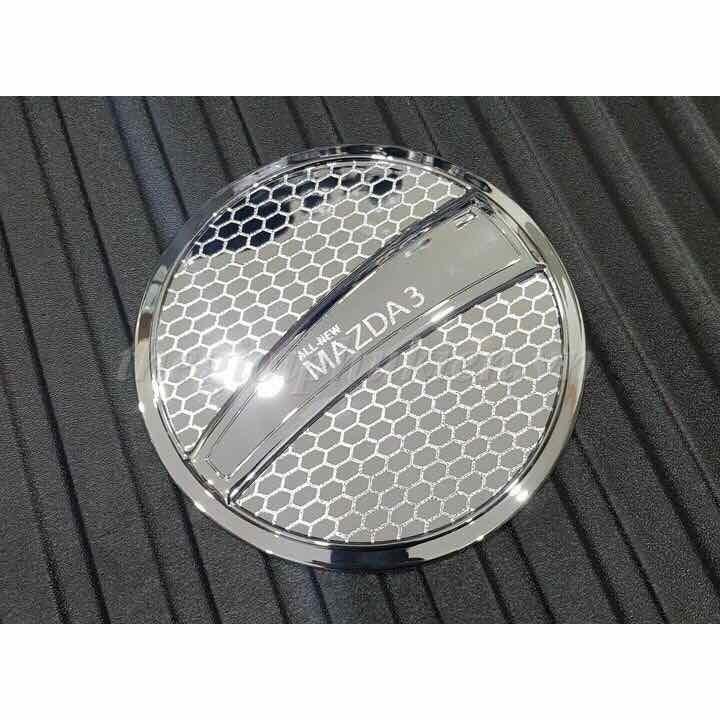 Ốp Nắp Bình Xăng Dành Cho Xe Mazda 3 2020 2021 mạ Crom/ Carbon