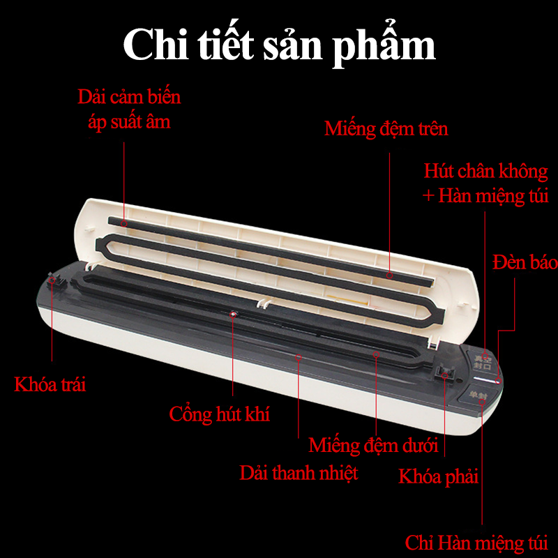 Máy Hút Chân Không Thực Phẩm Gia Đình Vacuum Sealer S Không Kén Túi Cao Cấp Máy Hàn Miệng Túi Mini Cầm Tay Lực Hút Không Khí Siêu Mạnh Giữ Môi Tường Chân Không Lý Tưởng Bảo Quản Thức Ăn Tặng 10 Túi Hút Chân Không - ML043