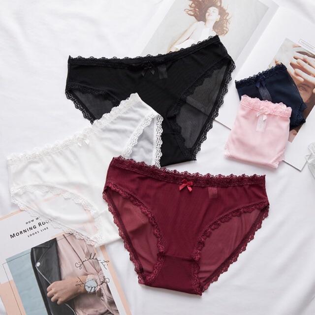 Quần Lót Lưới Viền Ren Siêu Mỏng Dai P038