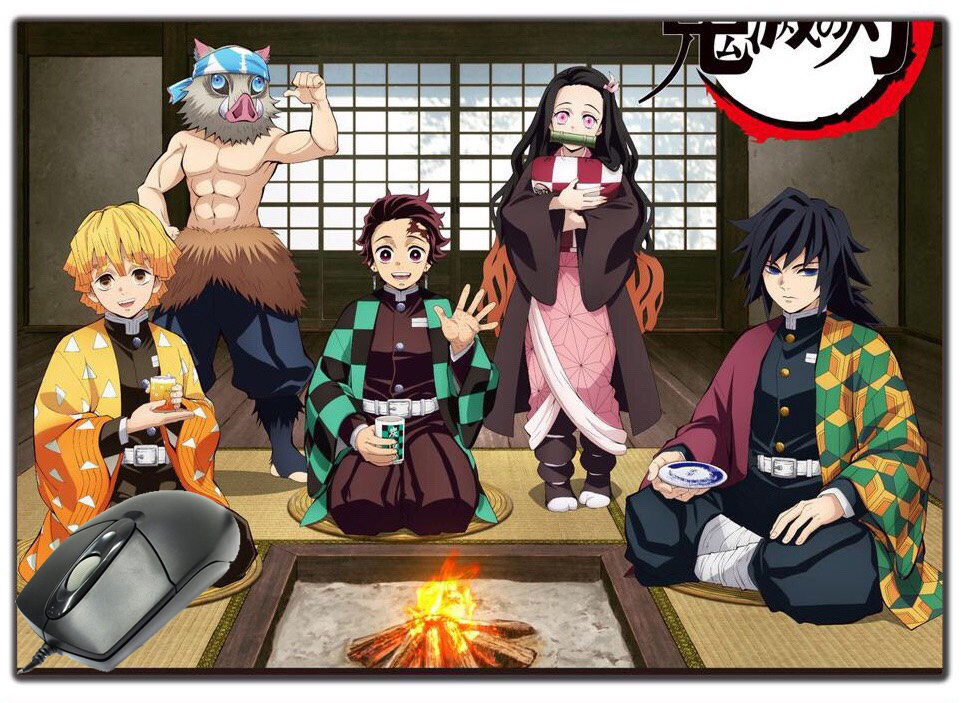 Bàn di chuột , Lót Chuột Kimetsu No Yaiba cao su dẻo 30 x 40cm