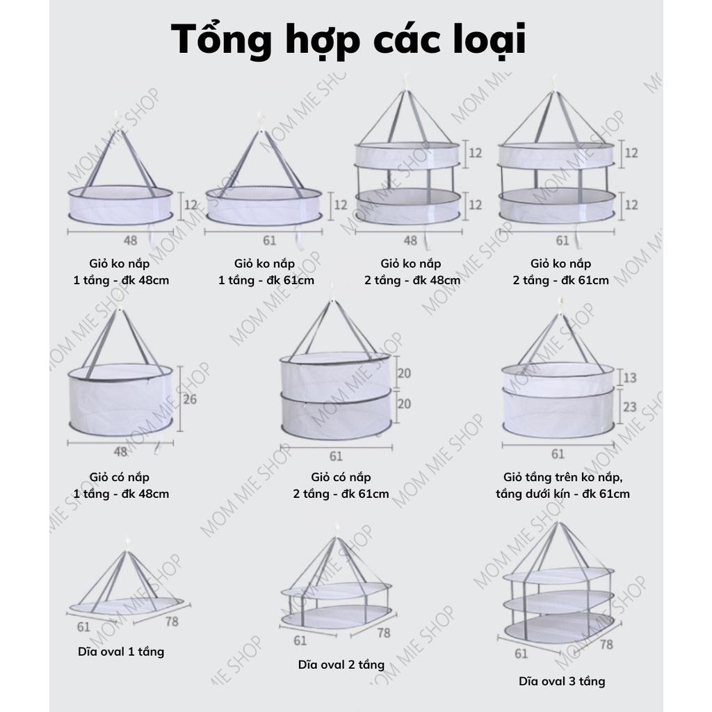 Giỏ lưới phơi đồ có thể gấp gọn tiện dụng - M137