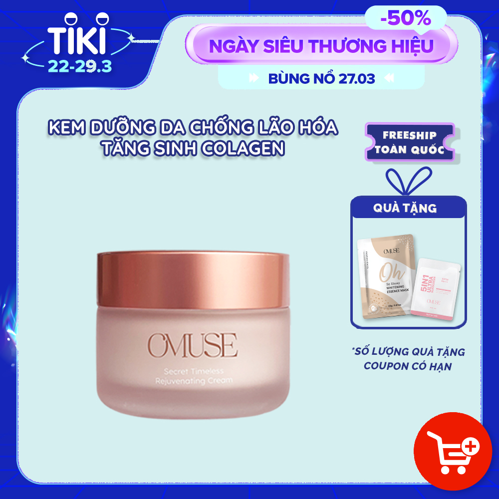 Kem dưỡng da chống lão hóa, tăng sinh collagen và cấp ẩm O’Muse Secret Timeless Rejuvenating Cream 50ml