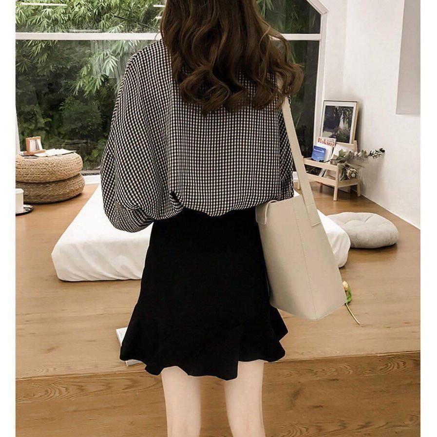 Áo sơ mi caro nữ, Sơ mi công sở trẻ trung