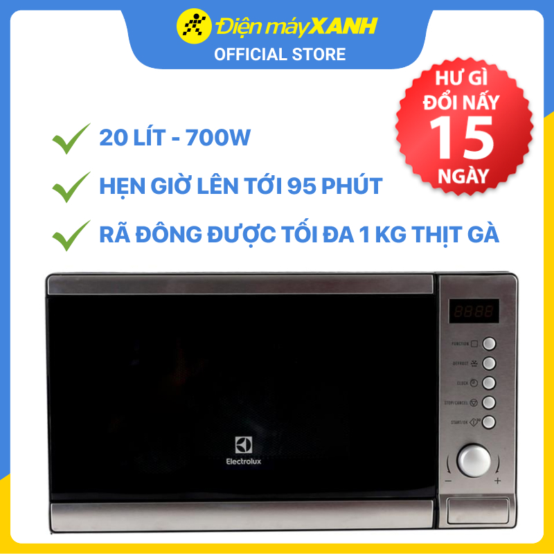 Lò vi sóng có nướng Electrolux EMS2027GX 20 lít - Hàng chính hãng