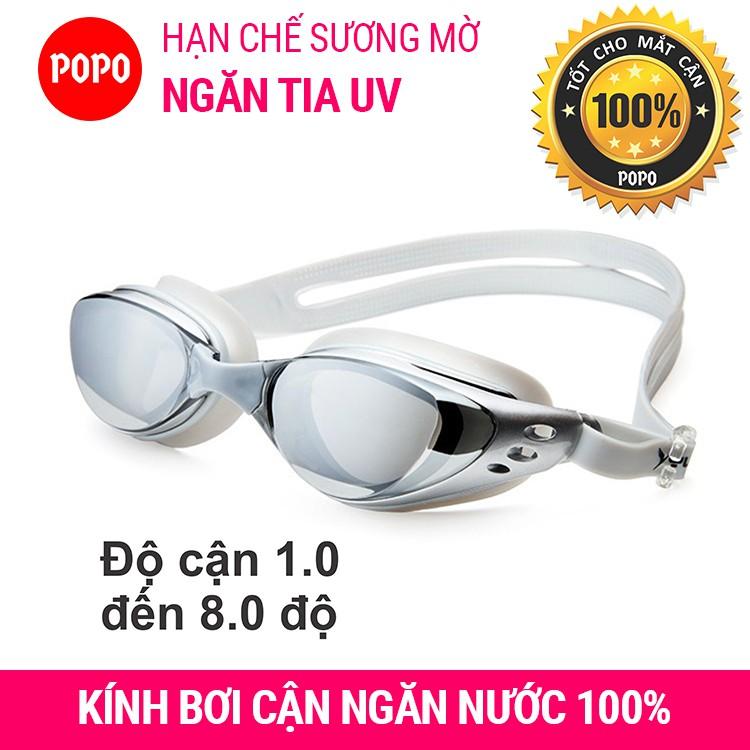 Kính bơi cận thị có độ từ 1.5 đến 8.0 POPO 610 kiếng bơi cận người lớn nam nữ chống UV, chống sương mờ